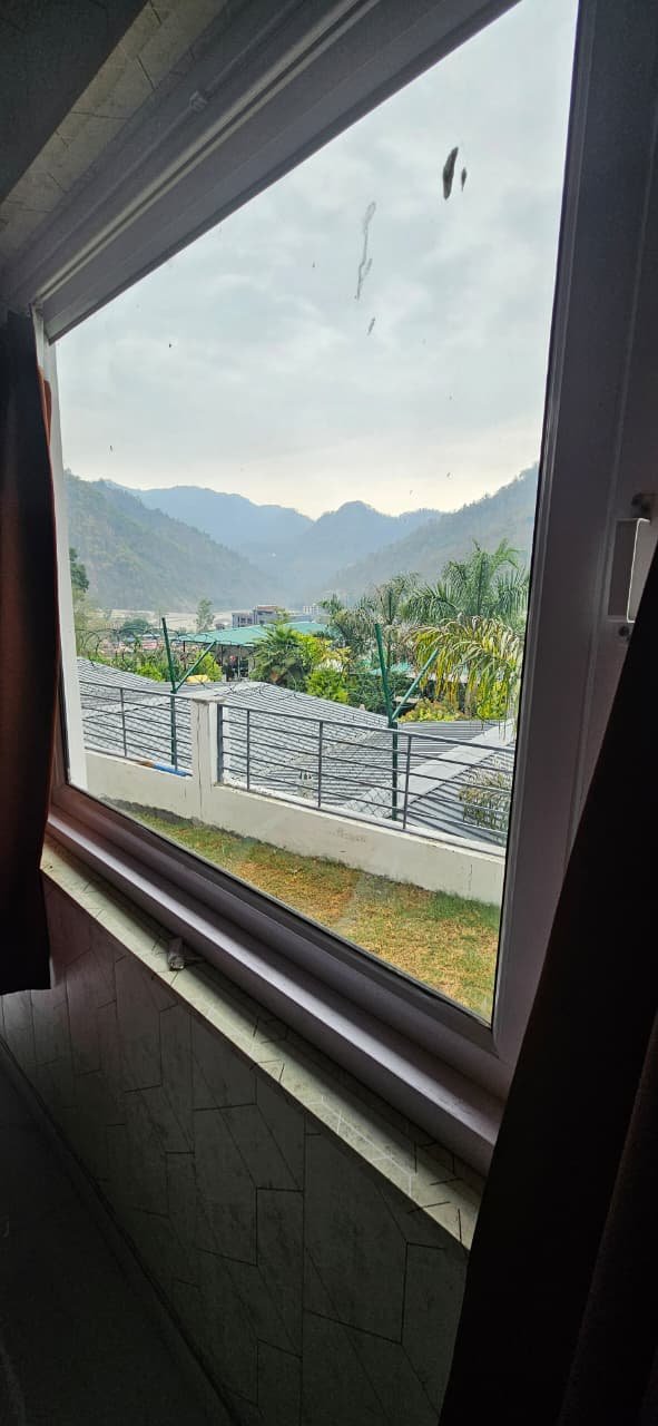 Mountain view from a guest room window