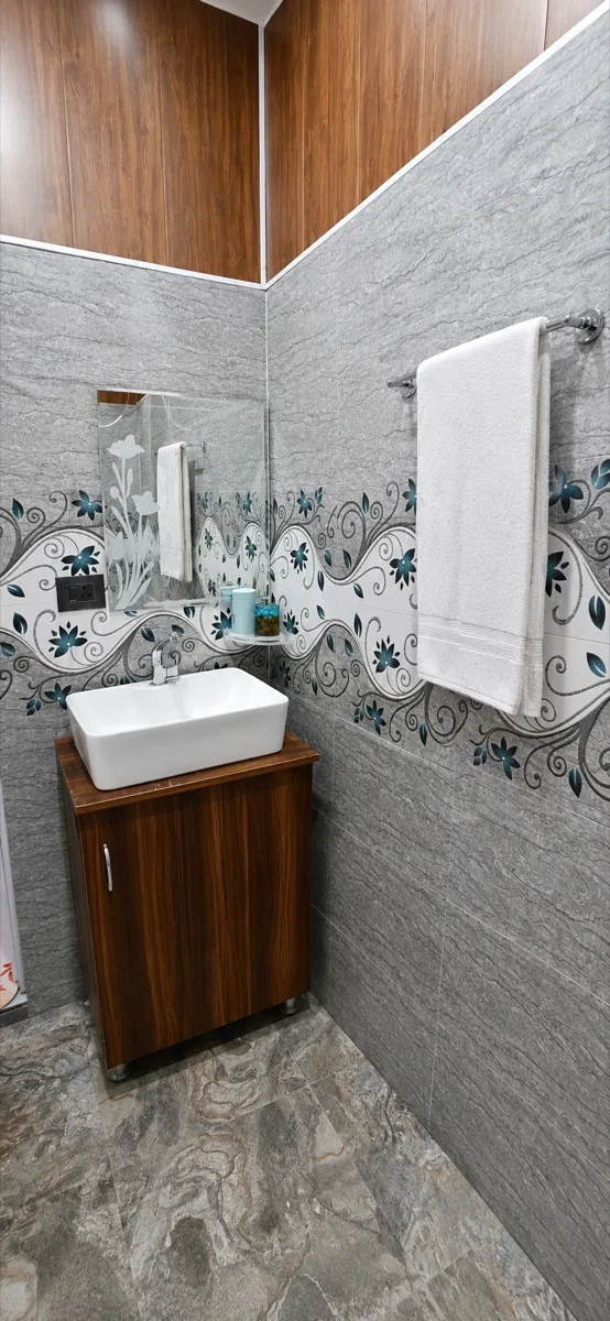 Clean, modern attached bathroom